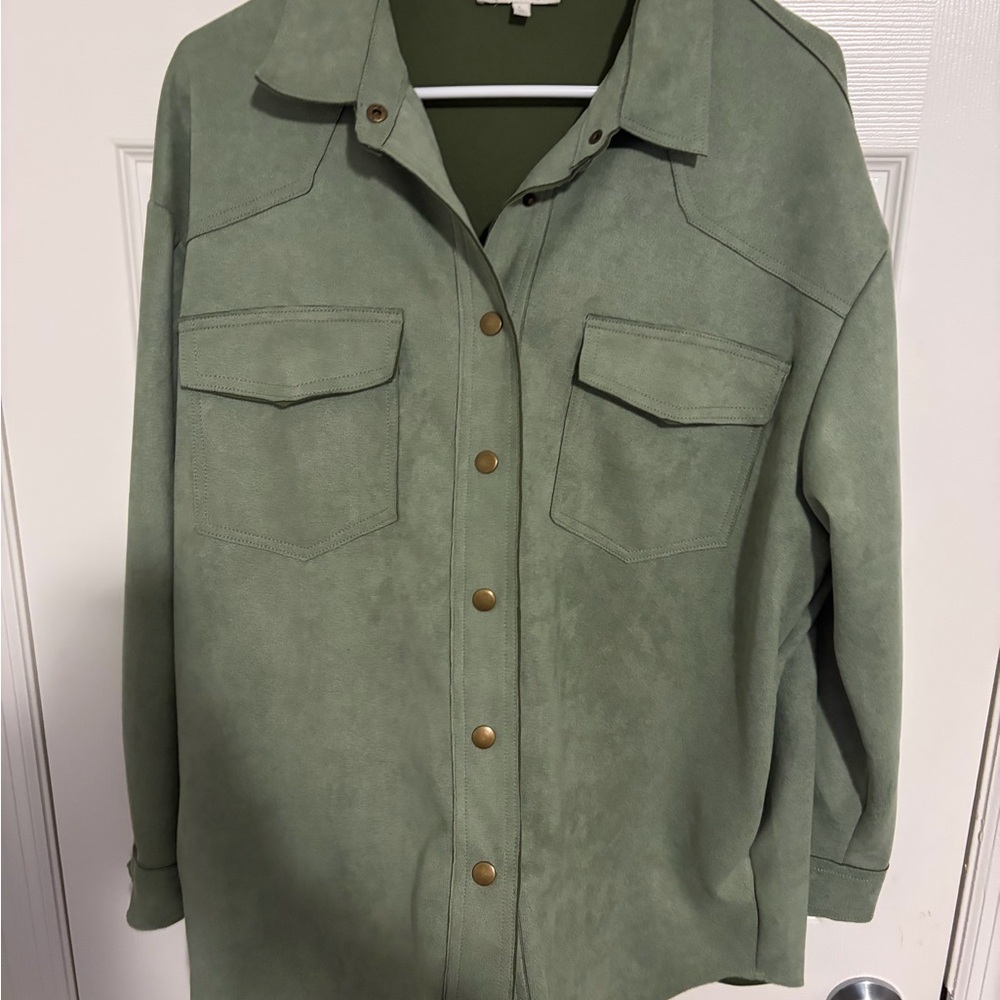 Women's Green Suede Jacket